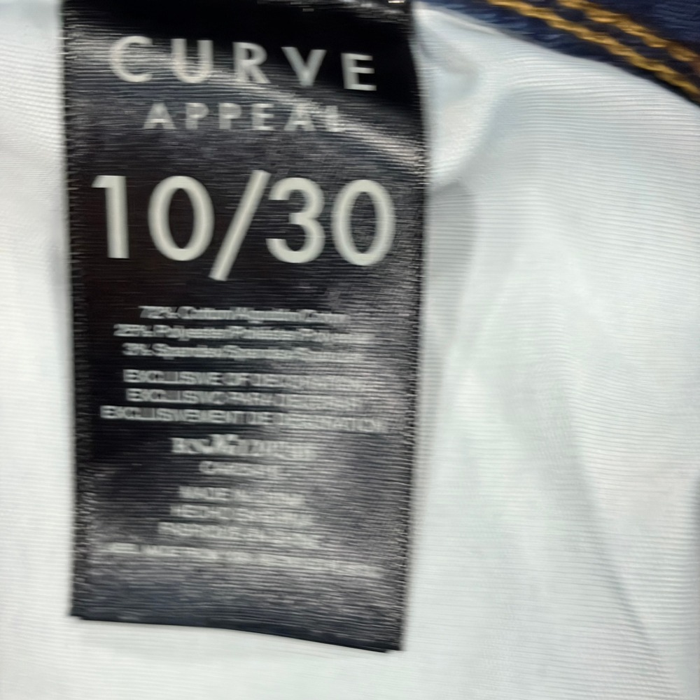 Curve Appeal Jeans Womens 10/30 Blue Curve Creator High Rise Skinny Stretch - Picture 7 of 10